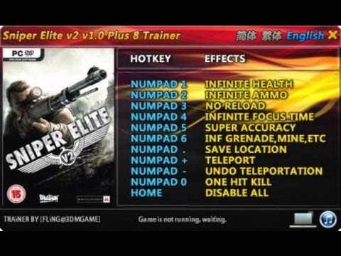 sniper elite 4 cheats for pc