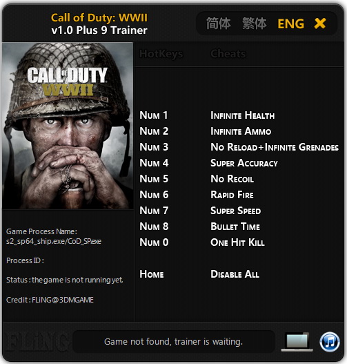 Call Of Duty WWII Trainer Free Download