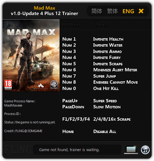 Mad Max Trainer Free Download