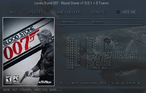 James Bond 007 Blood Stone Trainer Free Download
