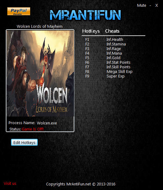 Wolcen Lords of Mayhem Trainer Free Download