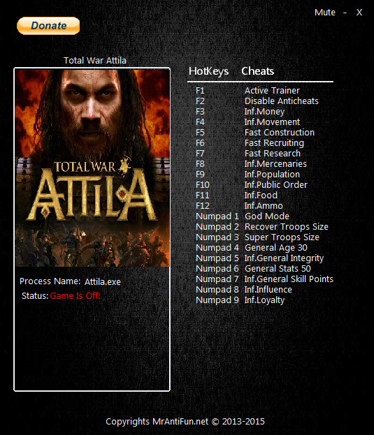 Total War ATTILA Age Of Charlemagne Trainer Free Download