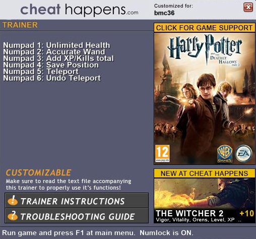 Harry Potter and the Deathly Hallows Part 2 Trainer Free Download